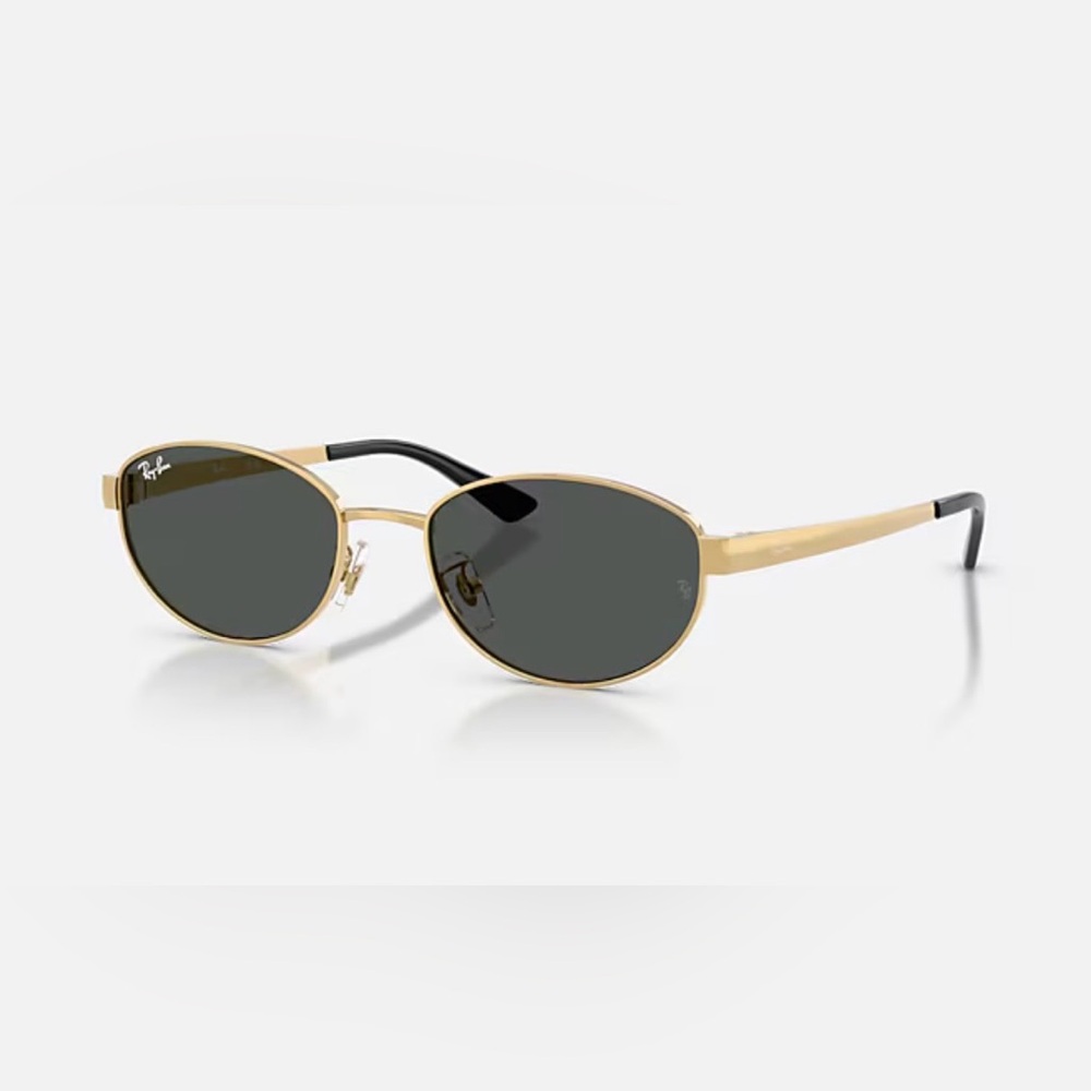 Ray-Ban RB3774D in Polished Arista Gold Frame with Dark Gray Lenses